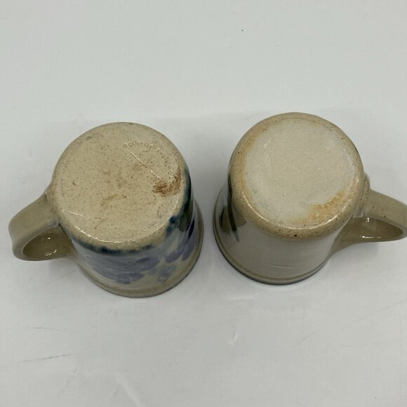 Monroe Salt Works Pottery Mugs Iris Handmade Art Studio Pottery Coffee Cup Lot - Picture 6 of 13